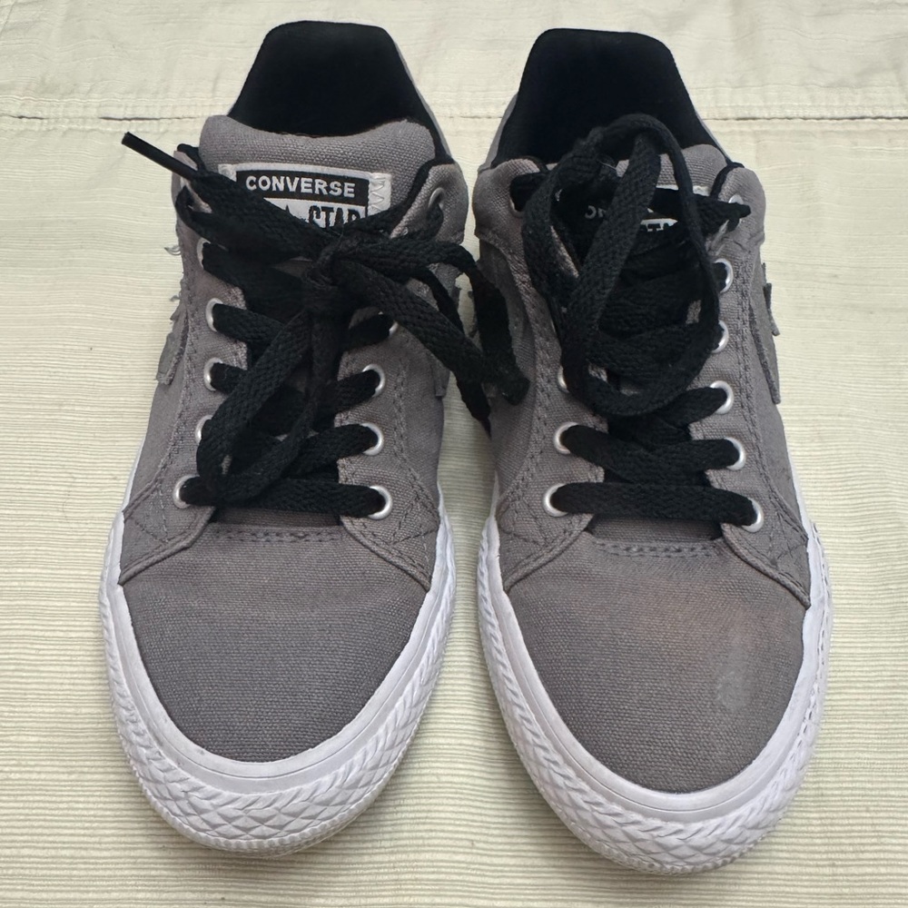 Converse Charcoal Canvas Sneakers Youth Size 3